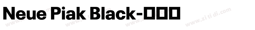 Neue Piak Black字体转换